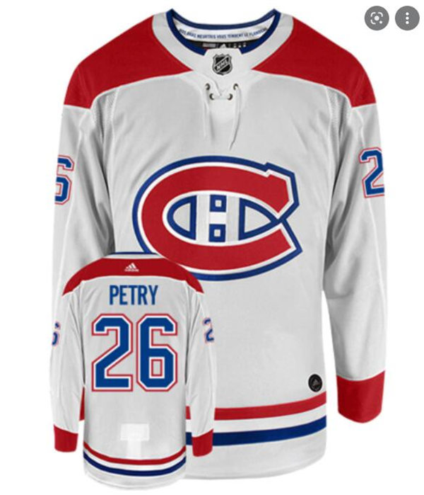 Men's Montreal Canadiens #26 Jeff Petry adidas White Away Jersey